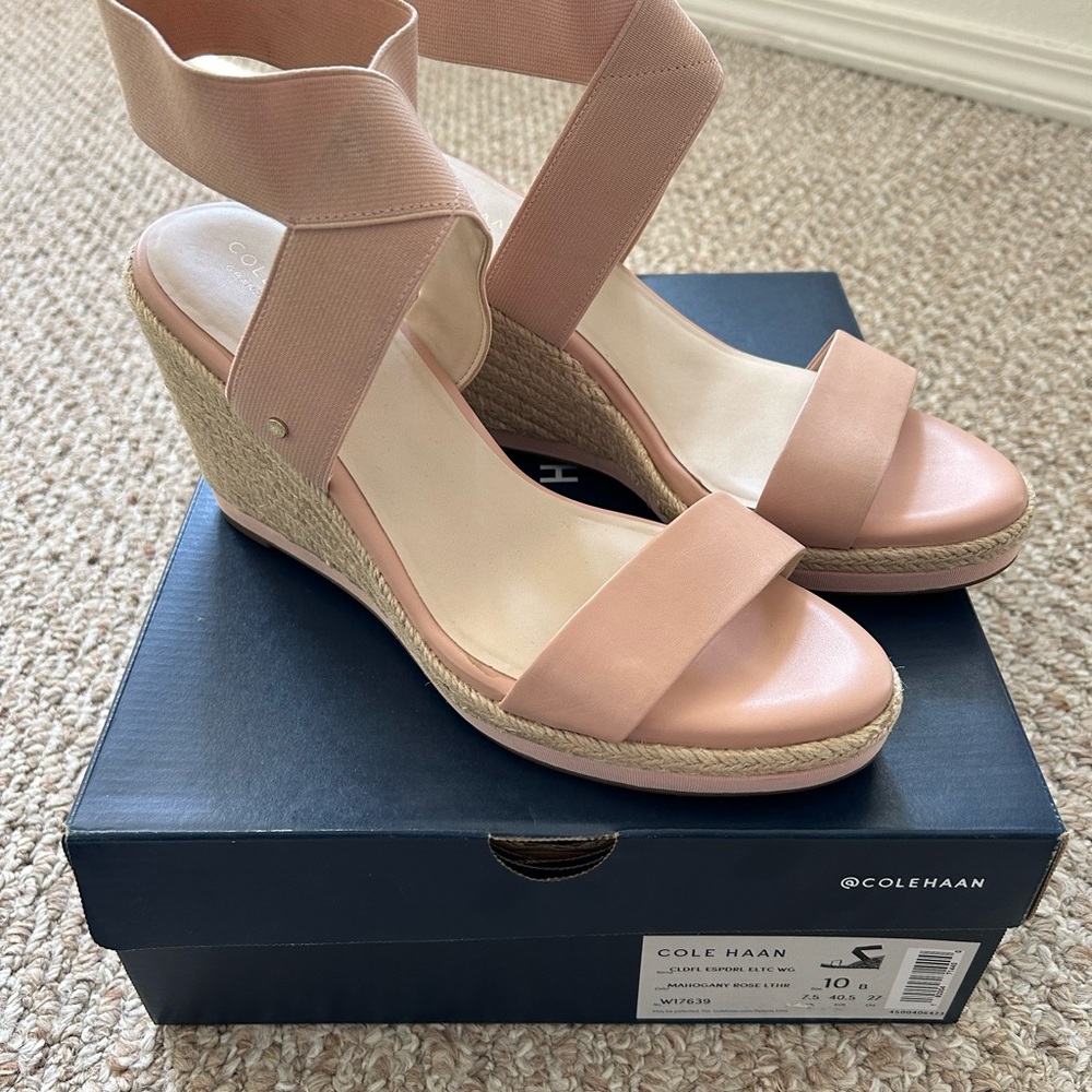 Cole Haan Pink Wedge Sandals